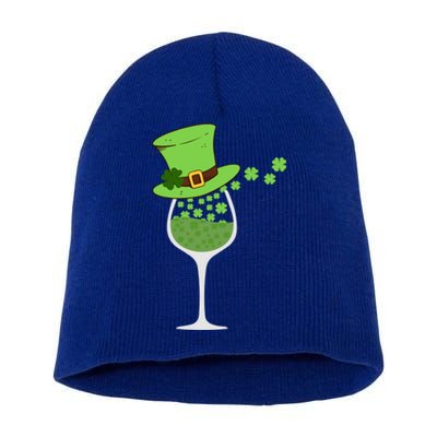 Shamrock Wine Glass St Patrick Day Irish Gift Meaningful Gift Short Acrylic Beanie