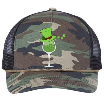 Shamrock Wine Glass St Patrick Day Irish Gift Meaningful Gift Retro Rope Trucker Hat Cap