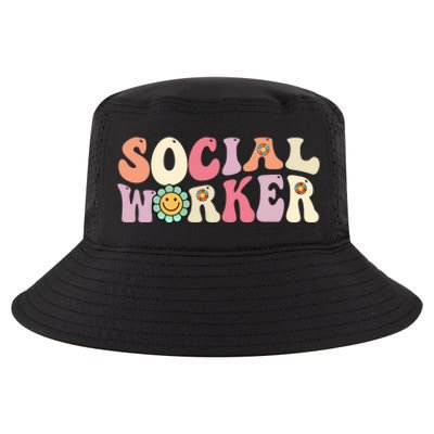 Social Worker Groovy Retro Vintage 60s 70s Design Gift Cool Comfort Performance Bucket Hat