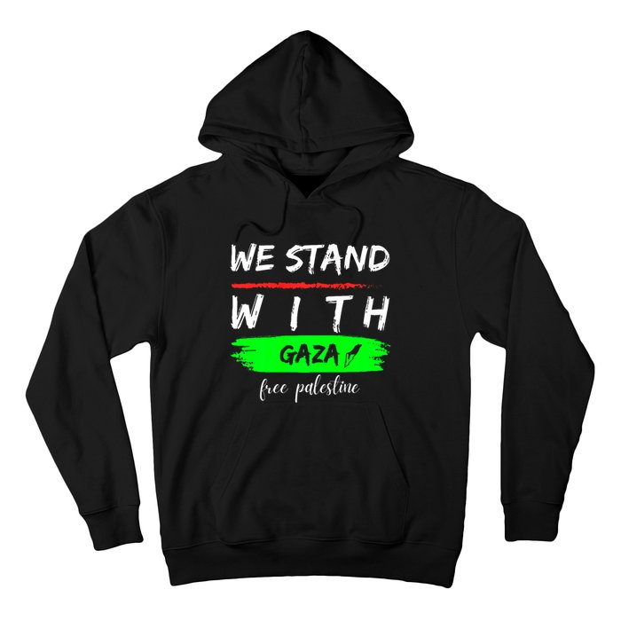 Stand With Gaza: Free Palestine Palestinian Cities Map Hoodie