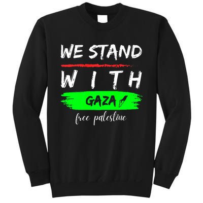 Stand With Gaza: Free Palestine Palestinian Cities Map Sweatshirt