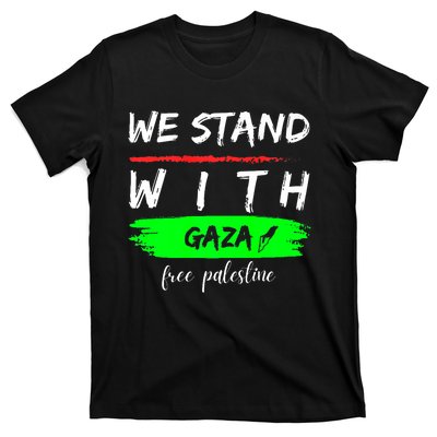 Stand With Gaza: Free Palestine Palestinian Cities Map T-Shirt