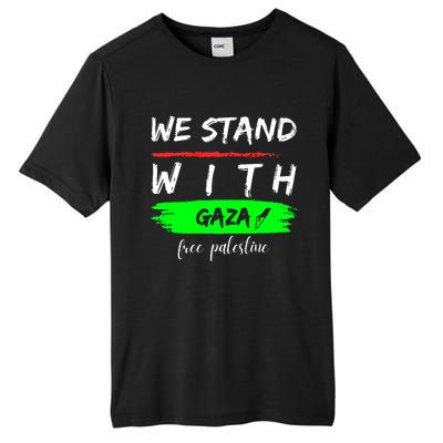 Stand With Gaza: Free Palestine Palestinian Cities Map Tall Fusion ChromaSoft Performance T-Shirt