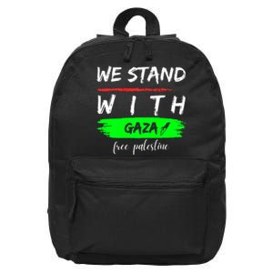 Stand With Gaza: Free Palestine Palestinian Cities Map 16 in Basic Backpack