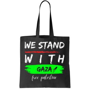 Stand With Gaza: Free Palestine Palestinian Cities Map Tote Bag