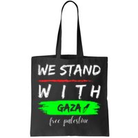 Stand With Gaza: Free Palestine Palestinian Cities Map Tote Bag