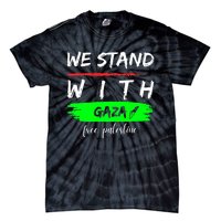 Stand With Gaza: Free Palestine Palestinian Cities Map Tie-Dye T-Shirt