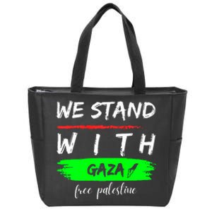 Stand With Gaza: Free Palestine Palestinian Cities Map Zip Tote Bag