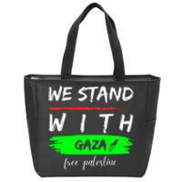 Stand With Gaza: Free Palestine Palestinian Cities Map Zip Tote Bag