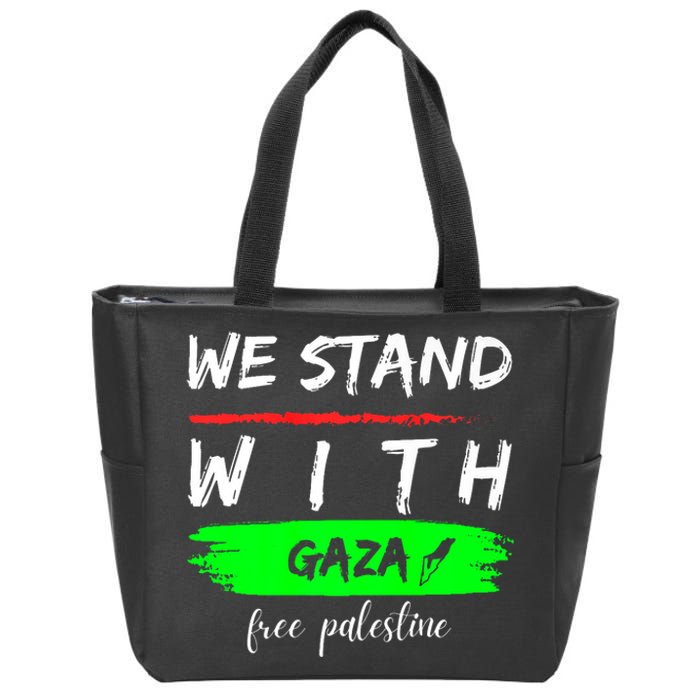 Stand With Gaza: Free Palestine Palestinian Cities Map Zip Tote Bag