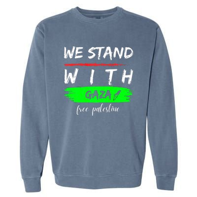 Stand With Gaza: Free Palestine Palestinian Cities Map Garment-Dyed Sweatshirt