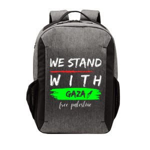 Stand With Gaza: Free Palestine Palestinian Cities Map Vector Backpack