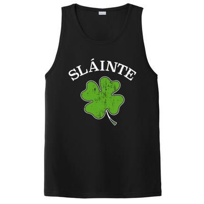 Slainte With Green Shamrock Clover For St Patricks Day Gift PosiCharge Competitor Tank