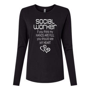 Social Worker Gift Social Work Month Gift Womens Cotton Relaxed Long Sleeve T-Shirt