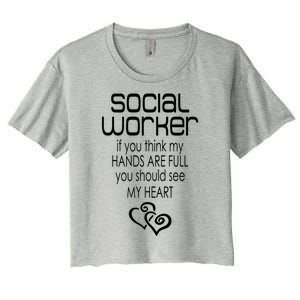 Social Worker Gift Social Work Month Gift Women's Crop Top Tee