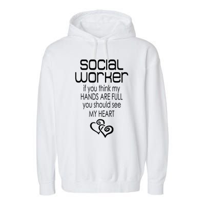 Social Worker Gift Social Work Month Gift Garment-Dyed Fleece Hoodie