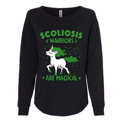 Scoliosis Warrior Green Ribbon Unicorn Scoliosis Awareness Gift Womens California Wash Sweatshirt