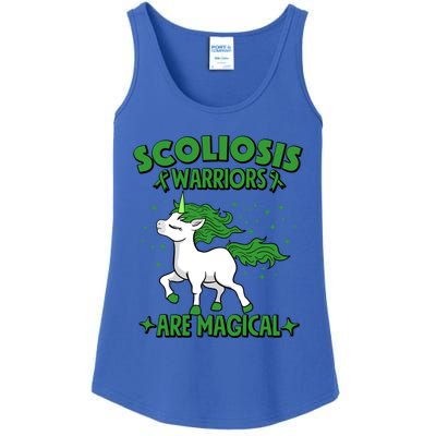 Scoliosis Warrior Green Ribbon Unicorn Scoliosis Awareness Gift Ladies Essential Tank