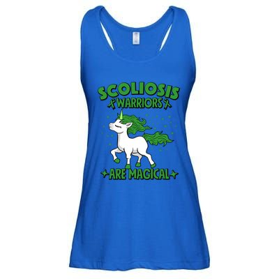 Scoliosis Warrior Green Ribbon Unicorn Scoliosis Awareness Gift Ladies Essential Flowy Tank