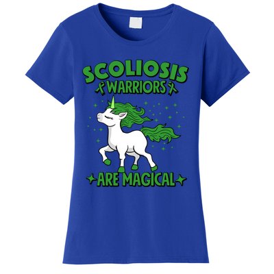 Scoliosis Warrior Green Ribbon Unicorn Scoliosis Awareness Gift Women's T-Shirt