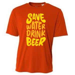 Save Water Gift Beer Gift Father's Day Pils Saying Gift Cooling Performance Crew T-Shirt