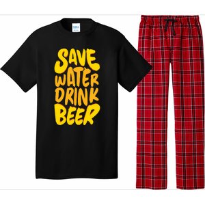 Save Water Gift Beer Gift Father's Day Pils Saying Gift Pajama Set