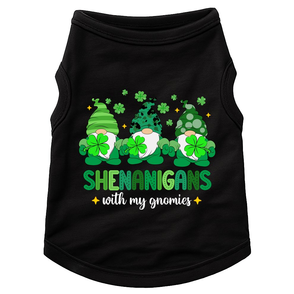 Shenanigans With Gnomies St Patrick Day Doggie Tank