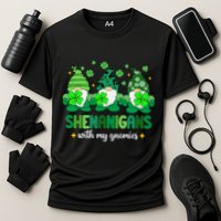 Shenanigans With Gnomies St Patrick Day Cooling Performance Crew T-Shirt
