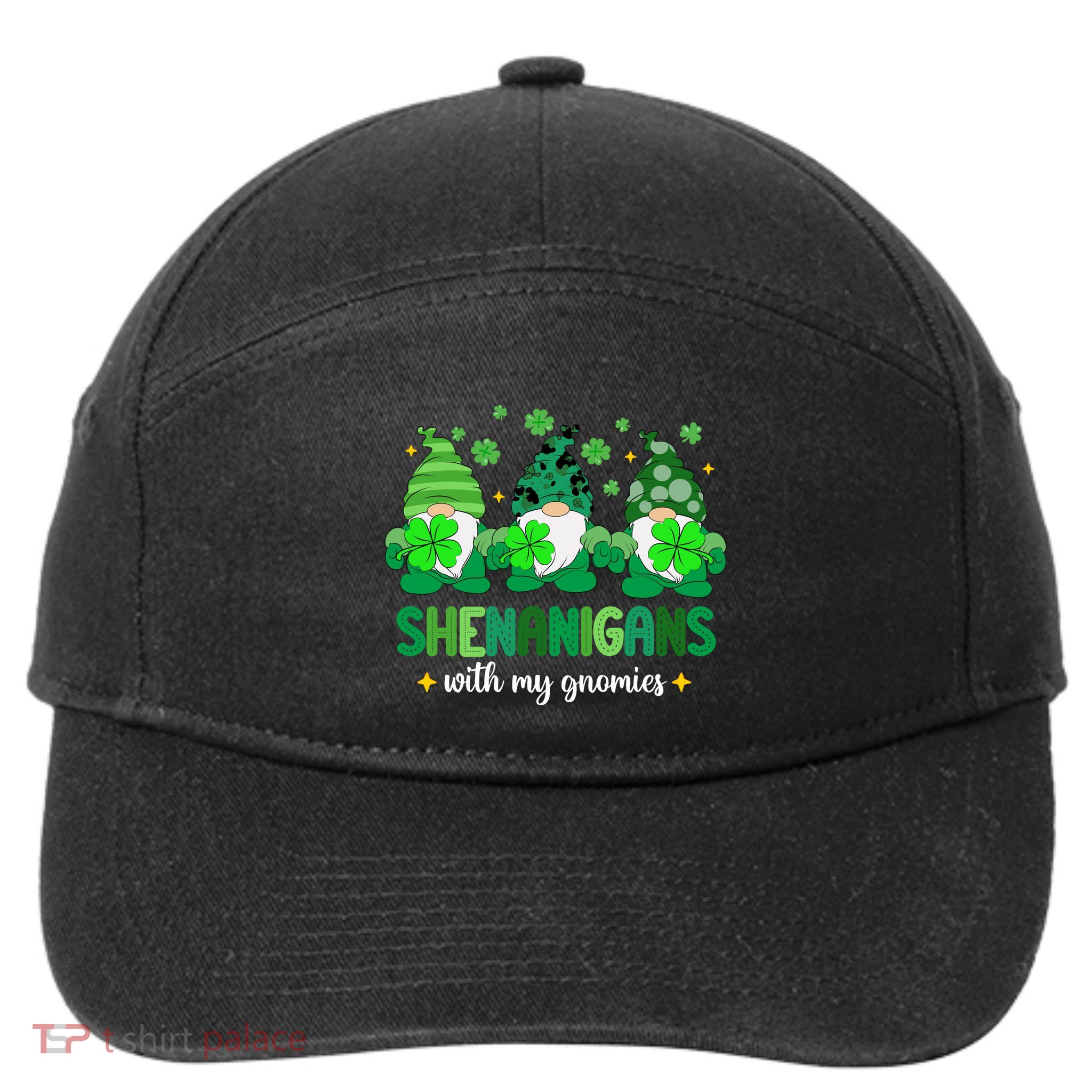 Shenanigans With Gnomies St Patrick Day 7-Panel Snapback Hat
