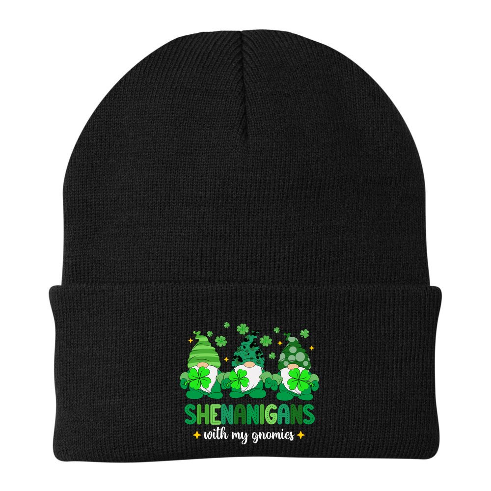 Shenanigans With Gnomies St Patrick Day Beanie