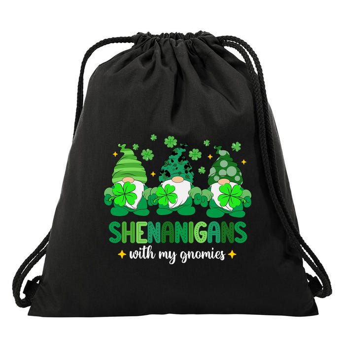 Shenanigans With Gnomies St Patrick Day Drawstring Bag
