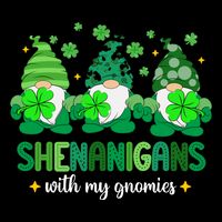 Shenanigans With Gnomies St Patrick Day Flatbill Hat