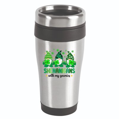 Shenanigans With Gnomies St Patrick Day 16oz Travel Tumbler