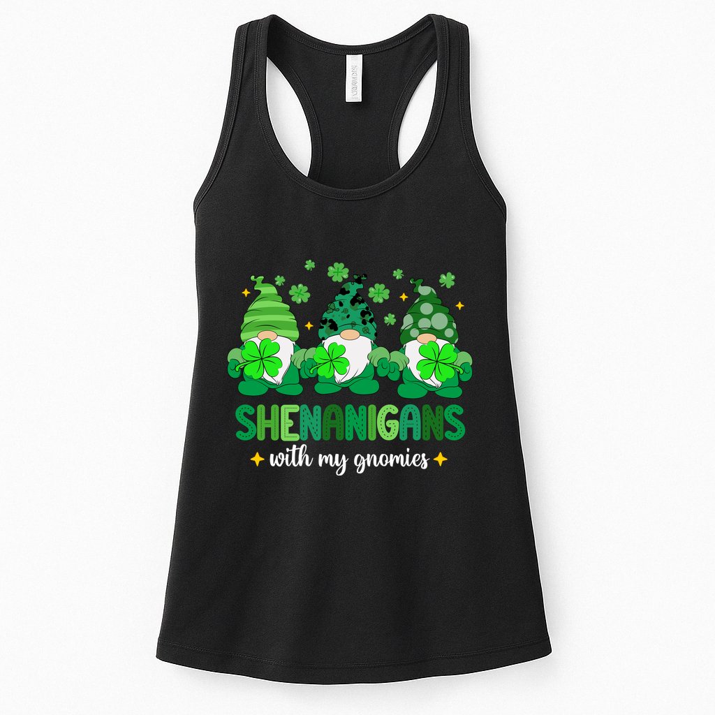 Shenanigans With Gnomies St Patrick Day Womens Tank Top