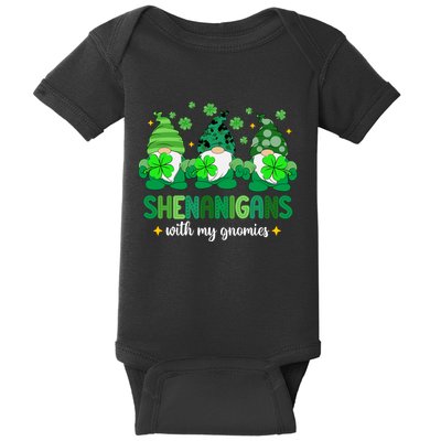 Shenanigans With Gnomies St Patrick Day Baby Bodysuit
