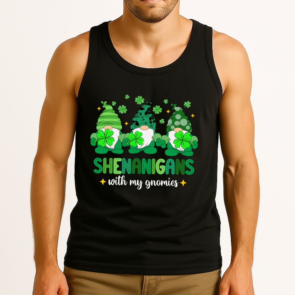 Shenanigans With Gnomies St Patrick Day Tank Top