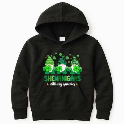 Shenanigans With Gnomies St Patrick Day Kids Hoodie