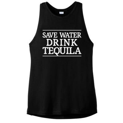 Save Water Gift Tequila Gift Vintage Style Gift Cute Gift Ladies PosiCharge Tri-Blend Wicking Tank