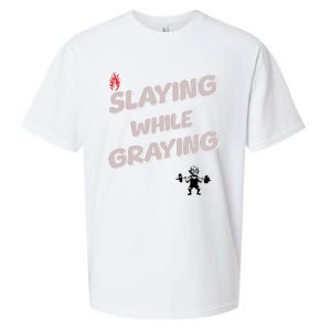 Slaying While Graying Sueded Cloud Jersey T-Shirt