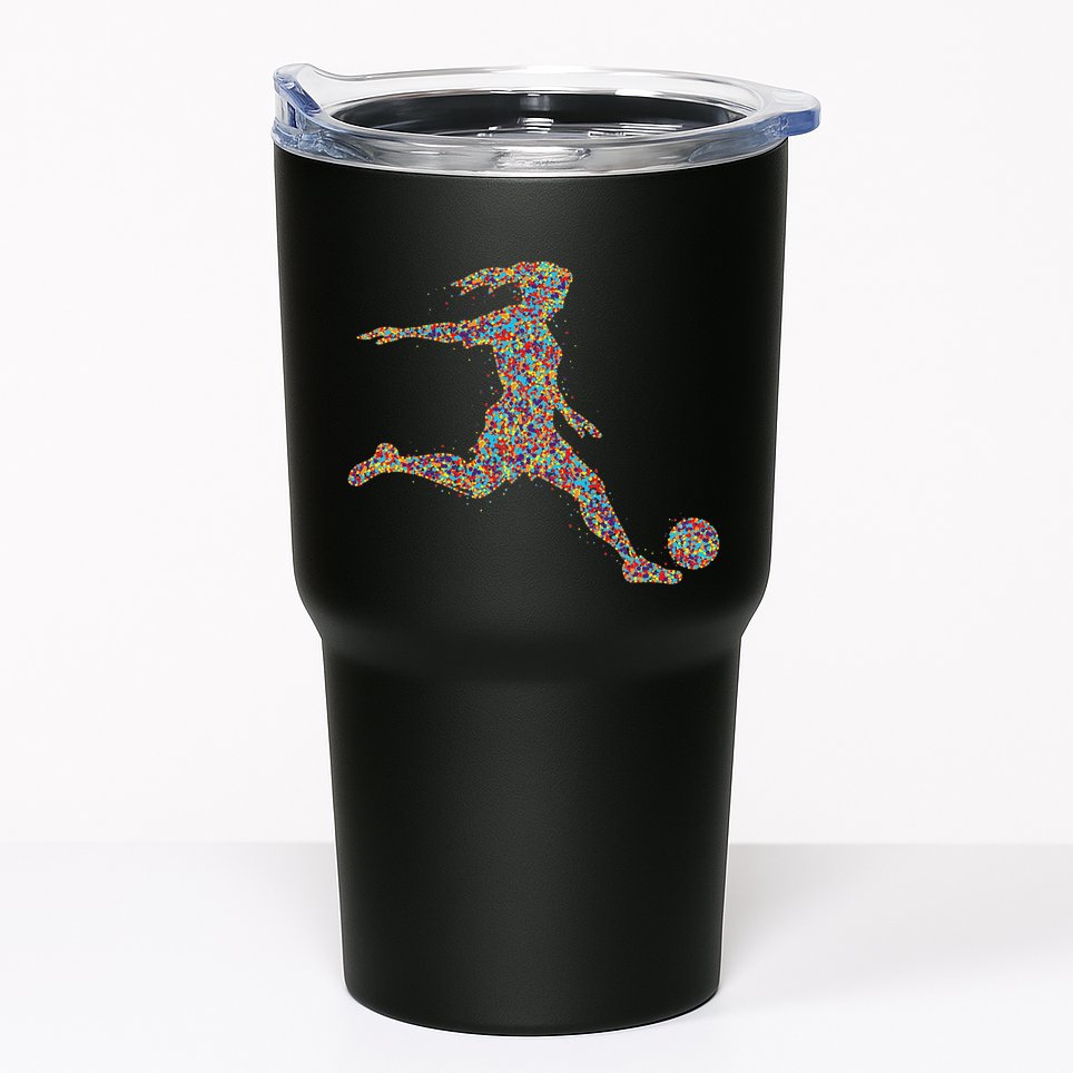 Soccer Women Girl Player Tumbler