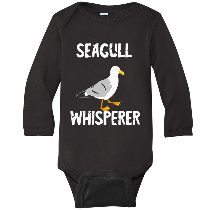 Seagull Whisperer Gull Beach Birds Harbour Albatros Terns Baby Long Sleeve Bodysuit