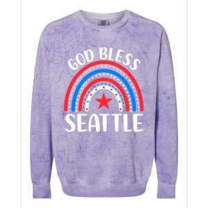 Seattle Washington Gift I Love Seattle Usa Gift Colorblast Crewneck Sweatshirt