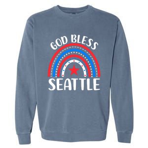 Seattle Washington Gift I Love Seattle Usa Gift Garment-Dyed Sweatshirt