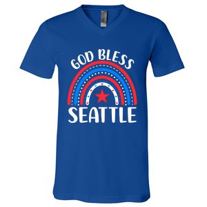 Seattle Washington Gift I Love Seattle Usa Gift V-Neck T-Shirt