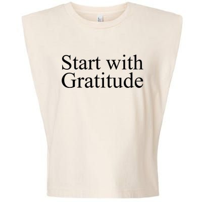 Start With Gratitude Garment-Dyed Women's Muscle Tee