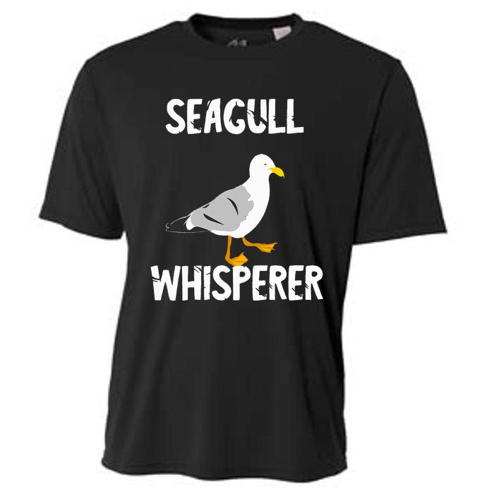 Seagull Whisperer Gull Beach Birds Harbour Albatros Terns Cooling Performance Crew T-Shirt