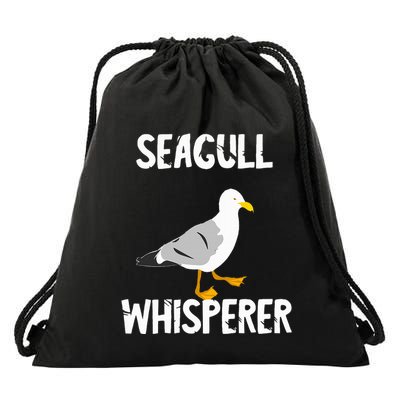 Seagull Whisperer Gull Beach Birds Harbour Albatros Terns Drawstring Bag