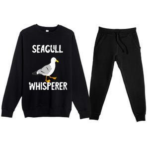 Seagull Whisperer Gull Beach Birds Harbour Albatros Terns Premium Crewneck Sweatsuit Set