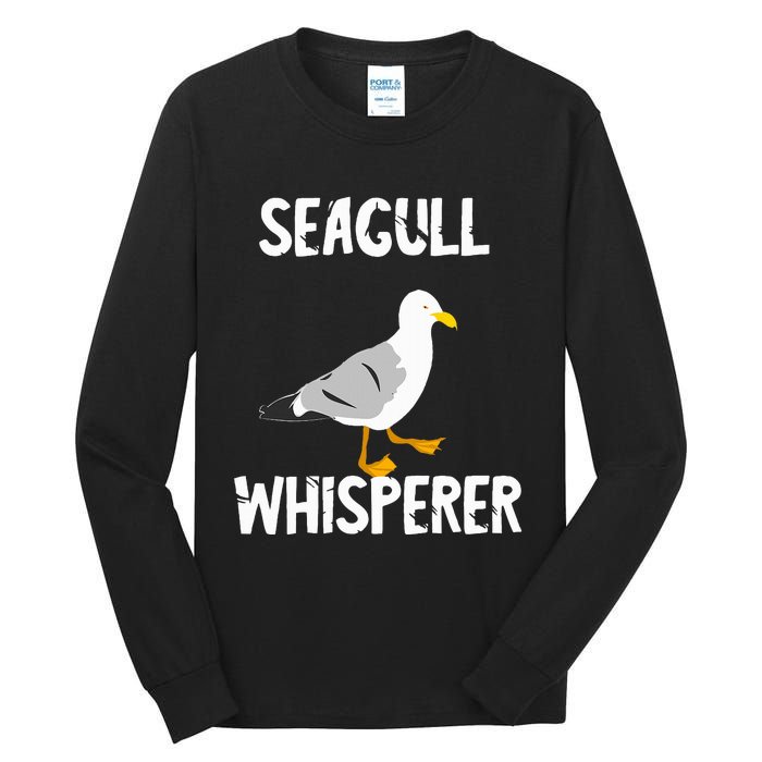 Seagull Whisperer Gull Beach Birds Harbour Albatros Terns Tall Long Sleeve T-Shirt