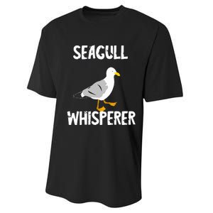 Seagull Whisperer Gull Beach Birds Harbour Albatros Terns Performance Sprint T-Shirt